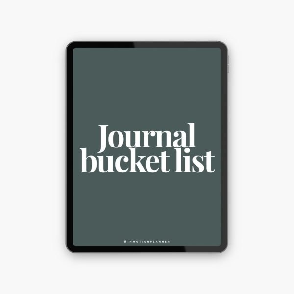 Journal Bucket List